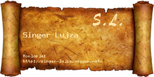 Singer Lujza névjegykártya